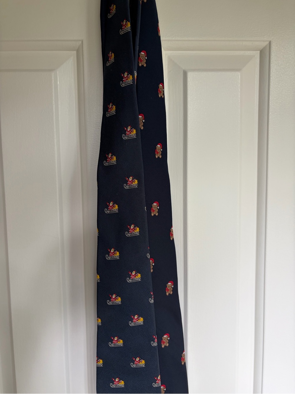 2  Holiday Ties -Santa and his Sled &  Christmas Teddy  Bears